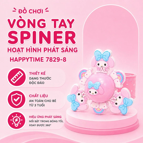 Đồ chơi vòng tay SPINER hoạt hình phát sáng HappyTime 7829-1 98