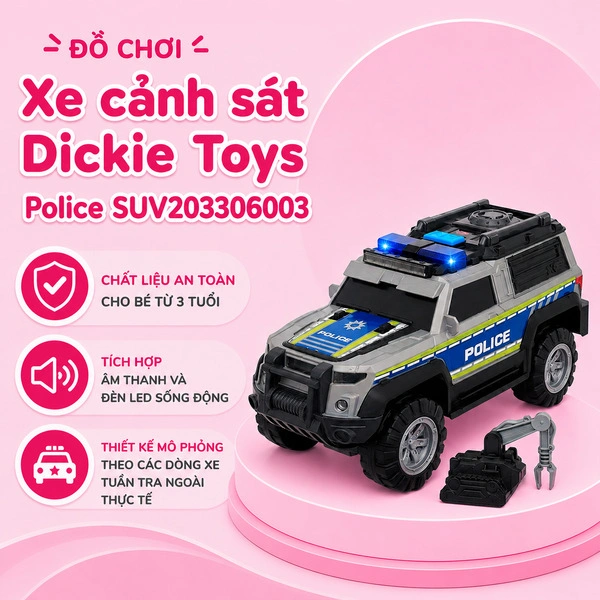 Đồ chơi xe cảnh sát Dickie Toys Police SUV203306003 1