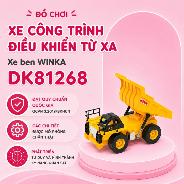 Đồ chơi xe công trình điều khiển từ xa - xe ben WINKA DK81268 1