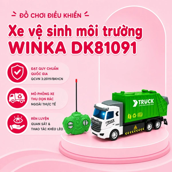 Đồ chơi xe vệ sinh môi trường điều khiển từ xa WINKA DK81091 1