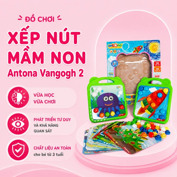 Đồ chơi xếp nút mầm non Antona Vangogh 2 - Hình ngẫu nhiên 1