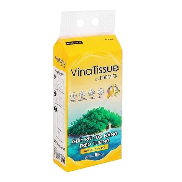 Gói khăn giấy rút đa năng PREMIER Vinatissue không mùi