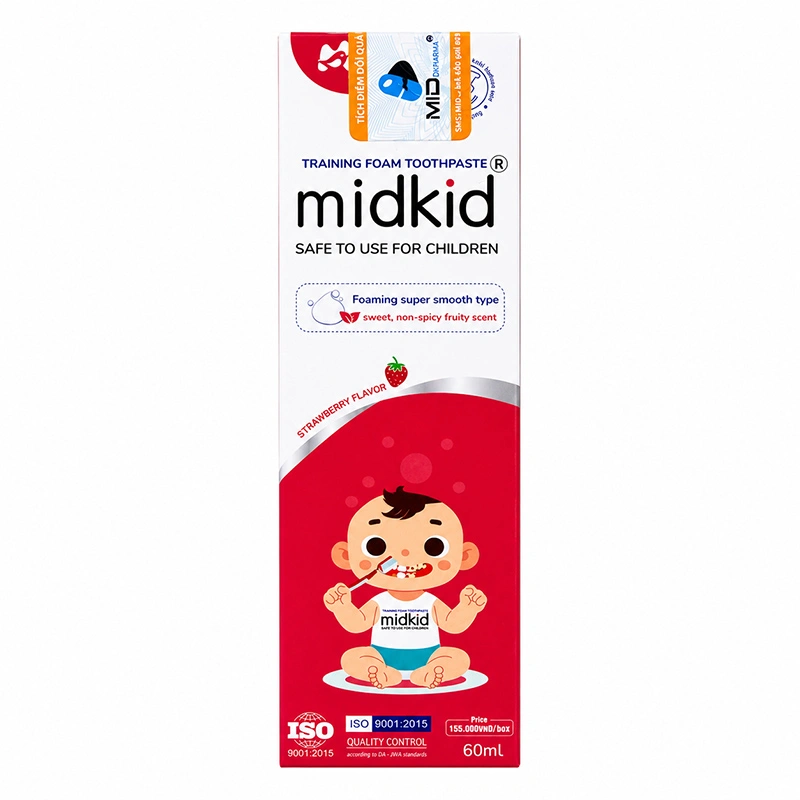 Bọt tập đánh răng cho bé từ 1 tuổi Midkid hương dâu 60 ml 3
