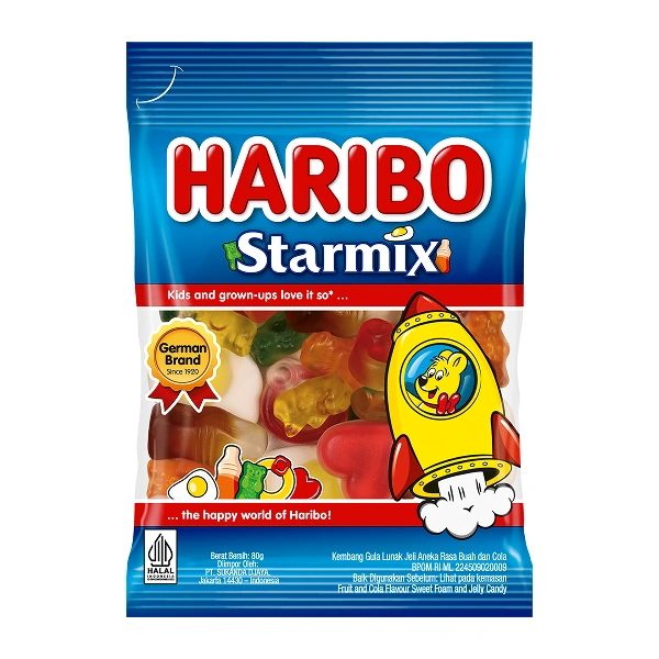 Kẹo dẻo Haribo Starmix hương trái cây gói 80g (từ 3 tuổi) 1
