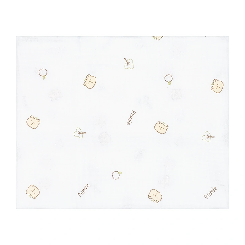 Khăn tắm muslin Piumie 2 lớp 100x100 cm - Cá heo 13