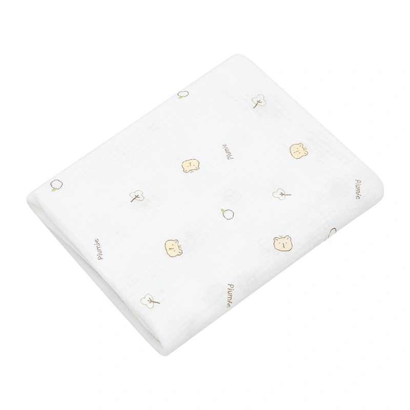 Khăn tắm muslin Piumie 2 lớp 100x100 cm - Cá heo 18