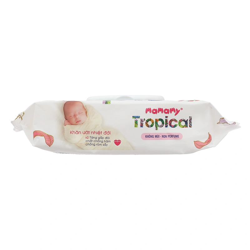 Khăn ướt Mamamy Tropical không mùi gói 60 miếng 2