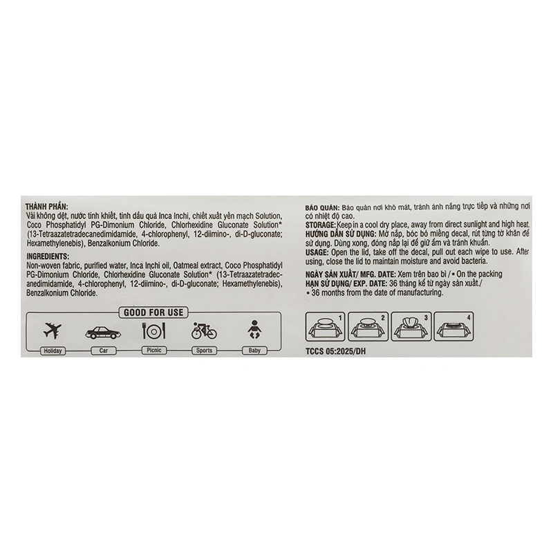 Khăn ướt Mamamy Tropical không mùi gói 60 miếng 8