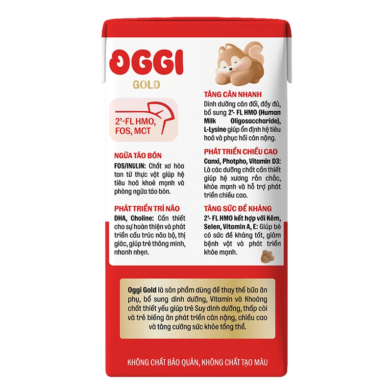 Thùng 48 hộp sữa pha sẵn Oggi Gold 110 ml cho trẻ suy dinh dưỡng (từ 1 tuổi) - Giao bao bì ngẫu nhiên 15