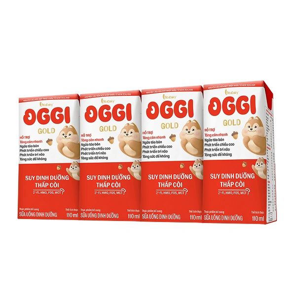 Lốc 4 hộp sữa pha sẵn Oggi Gold cho trẻ suy dinh dưỡng - Giao bao bì ngẫu nhiên
