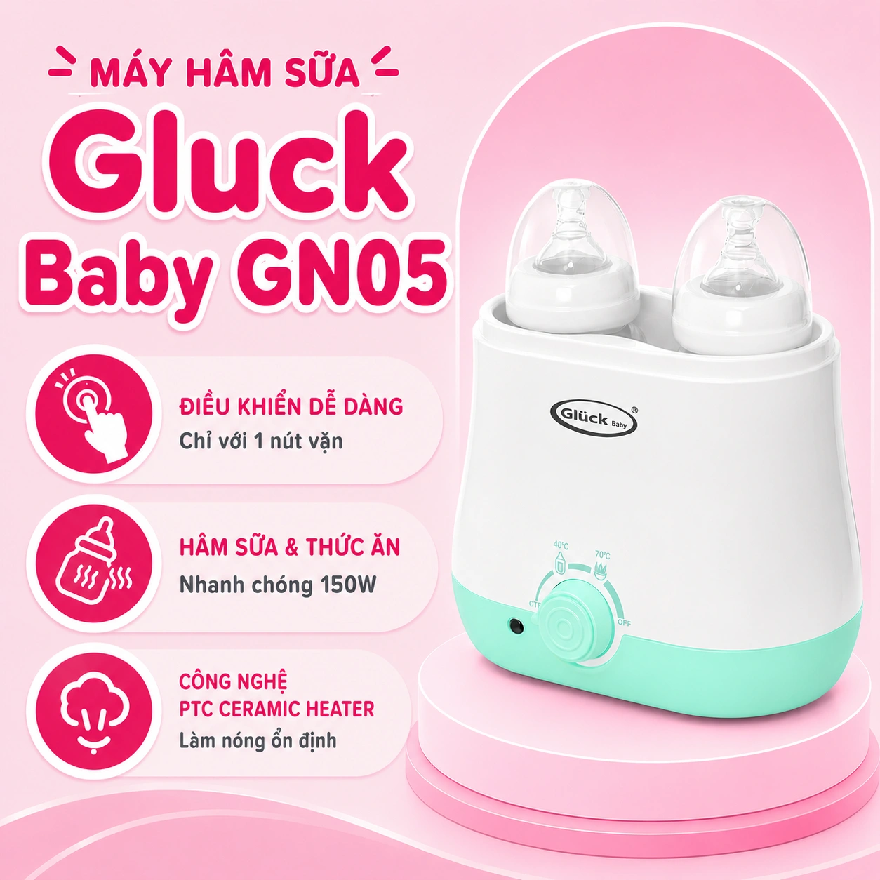 Máy hâm sữa Gluck Baby GN05 - Màu ngẫu nhiên 1