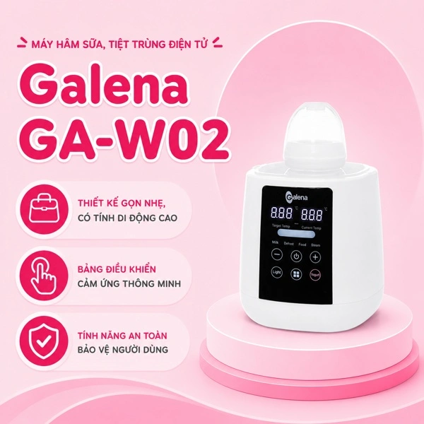 Máy hâm sữa tiệt trùng điện tử Galena GA-W02 1
