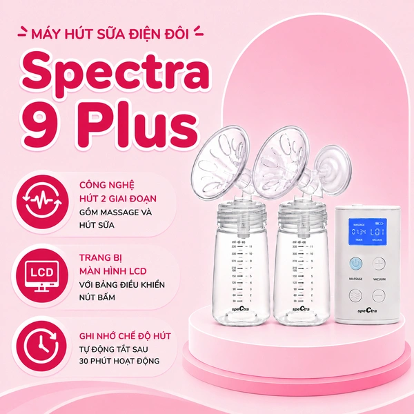 Máy hút sữa điện đôi Spectra 9 Plus 1