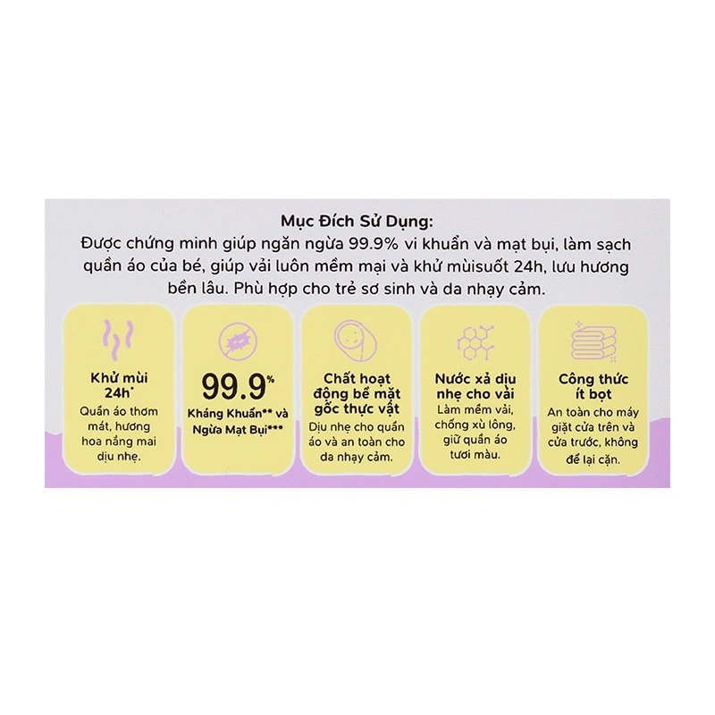 Nước giặt xả quần áo cho bé BZU BZU CleanHaven Antibacterial hương hoa nắng mai can 3 lít 5