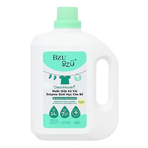 Can nước giặt xả BZU BZU CleanHaven Bioenzyme can 3 lít