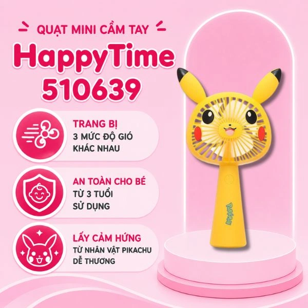 Quạt cầm tay mini HappyTime 510639 1