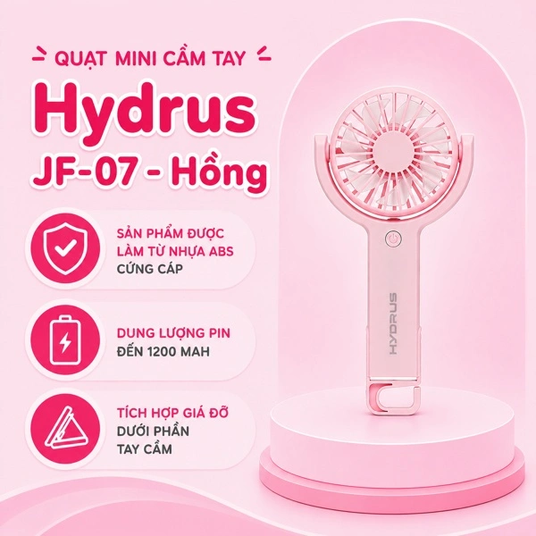 Quạt cầm tay mini Hydrus JF-07 - Trắng 15