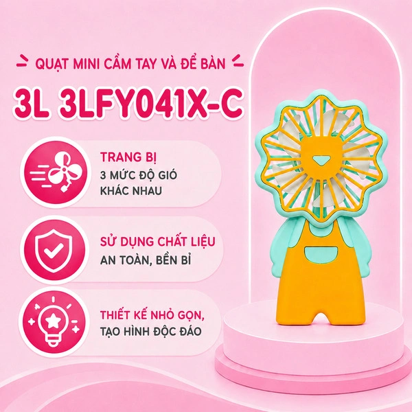 Quạt cầm tay và để bàn 3L 3LFY041X-C 1