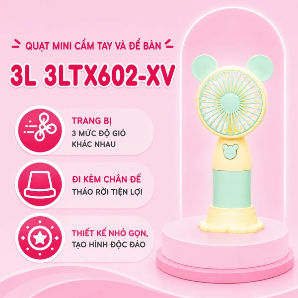 Quạt cầm tay và để bàn 3L 3LTX602-XV 1