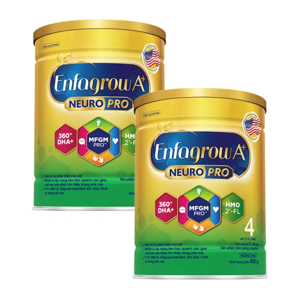 Combo 2 sữa bột Enfagrow A+ Neuropro số 4 - Giao bao bì ngẫu nhiên