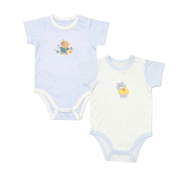 Set 2 bodysuit Lullaby NH616C màu hồng nhạt 3