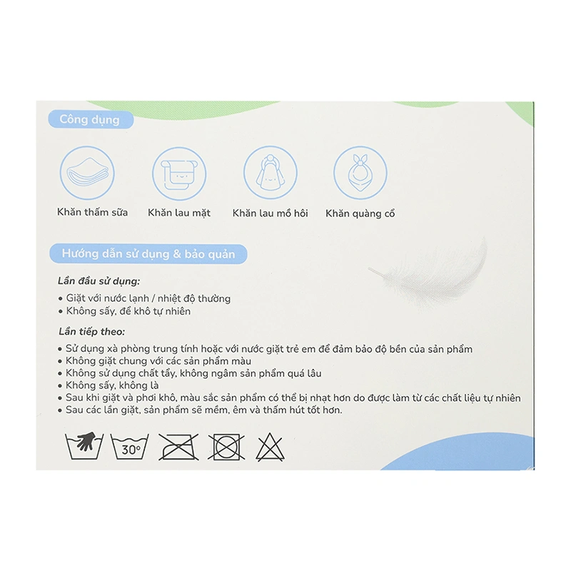 Set 5 khăn sữa muslin nhăn Piumie 6 lớp 27x27 cm - Gấu nâu 9