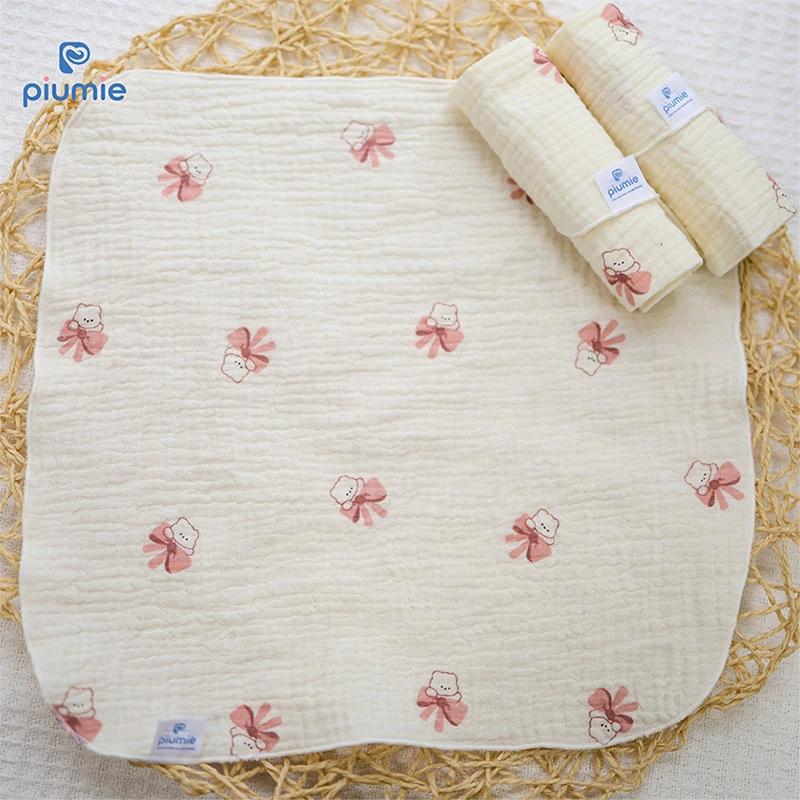 Set 5 khăn sữa muslin Piumie 2 lớp 30x30 cm - Cá heo 11