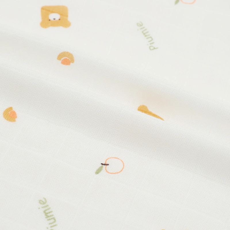 Set 5 khăn sữa sợi tre Piumie 2 lớp 30x30 cm - Gấu vàng 5