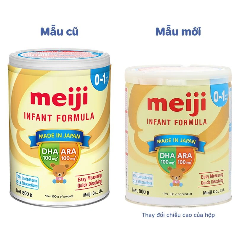Combo 2 hộp sữa bột Meiji Infant Formula 800g (0 - 12 tháng) - Giao bao bì ngẫu nhiên 2