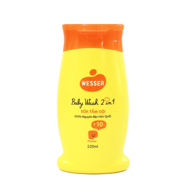 Sữa tắm & gội 2in1 cho bé Wesser hương phấn 500 ml (mọi độ tuổi) 8