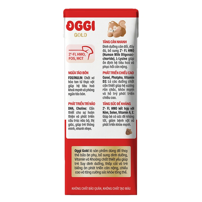 Thùng 48 hộp sữa pha sẵn Oggi Gold 180 ml cho trẻ suy dinh dưỡng (từ 1 tuổi) - Giao bao bì ngẫu nhiên 7