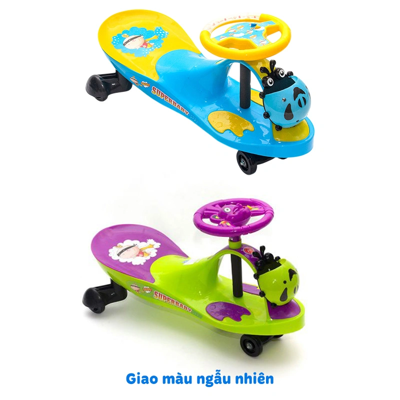 Xe lắc Đại Phát Tài con bọ có nhạc và đèn (từ 3 - 5 tuổi) - Màu ngẫu nhiên 2