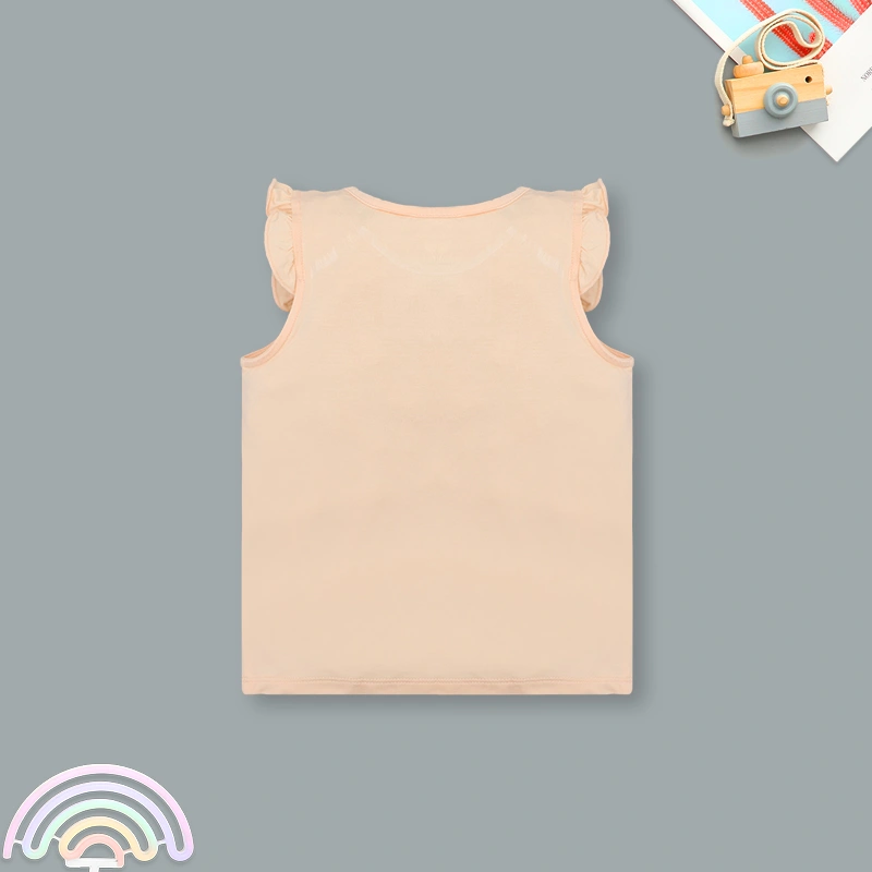 Bộ sát nách bé gái Lullaby NH631C màu trắng cam 15
