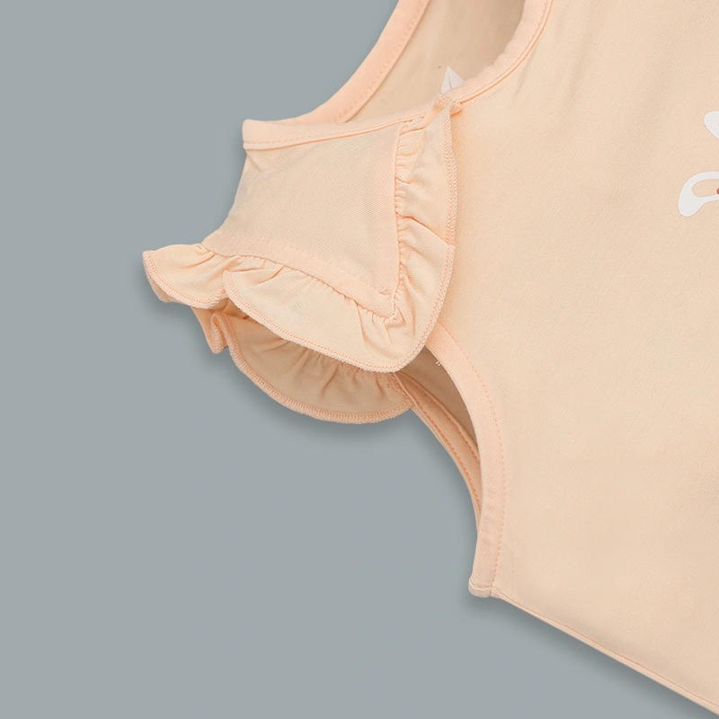 Bộ sát nách bé gái Lullaby NH631C màu trắng cam 17