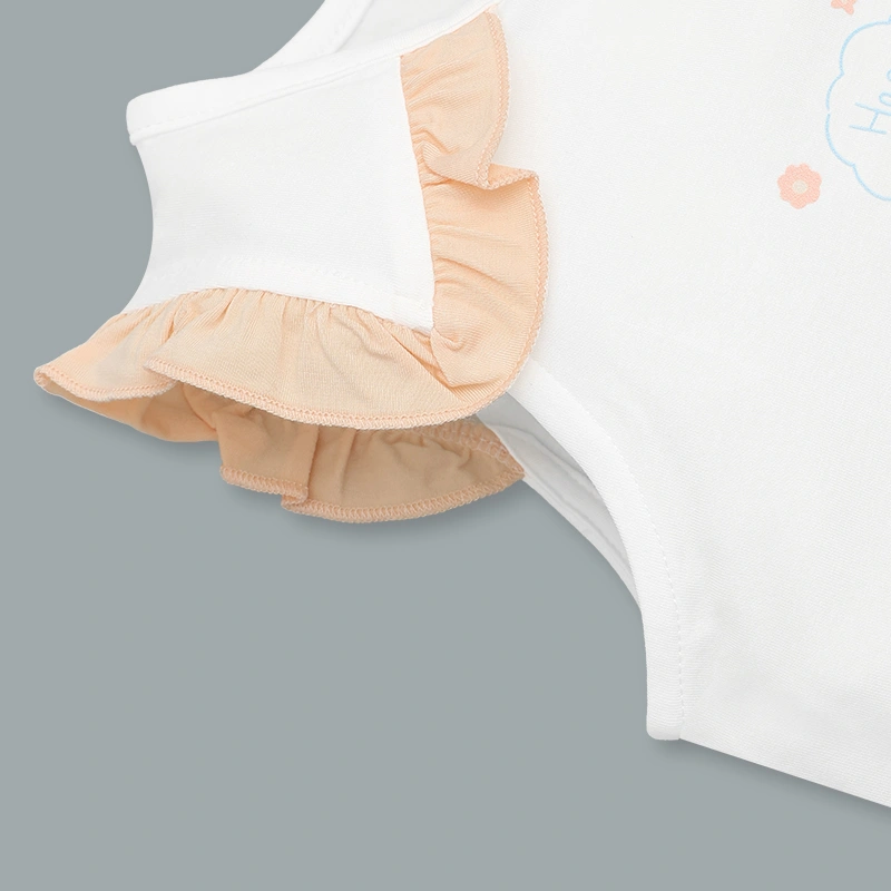 Bộ sát nách bé gái Lullaby NH631C màu cam 15