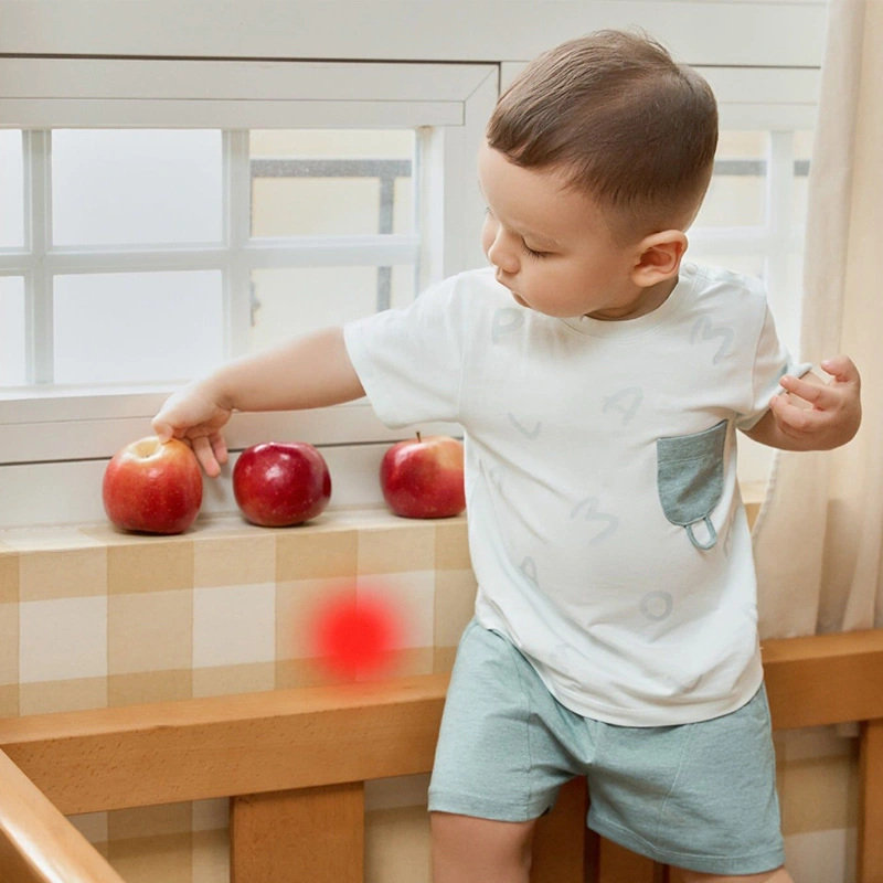 Bộ tay ngắn bé trai La Pomme ký hiệu dễ thương màu xanh mint 2
