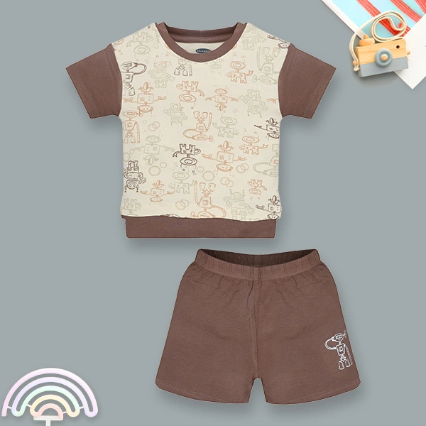 Bộ bé trai Ualarogo petit nâu