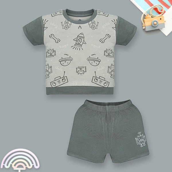 Bộ bé trai Ualarogo petit xanh