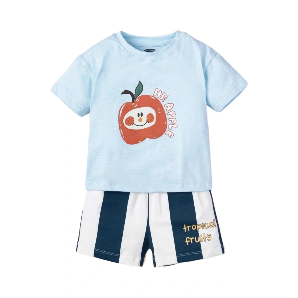 Bộ bé trai Ualarogo cotton xanh