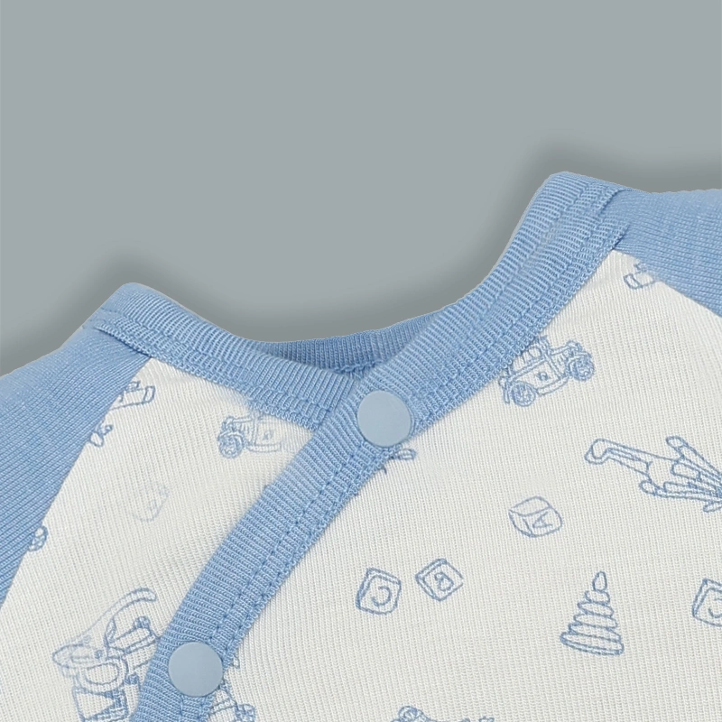 Bộ tay ngắn bé gái cài lệch Lullaby NH652C màu trắng in hồng 18