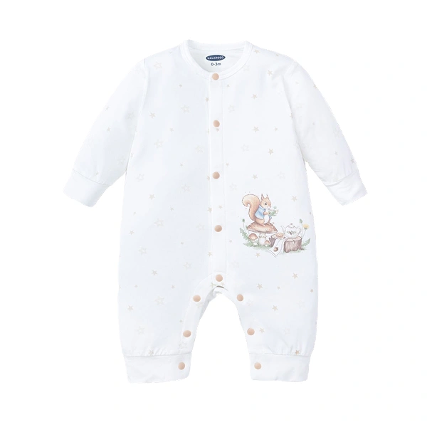 Bodysuit unisex Ualarogo bamboo trắng