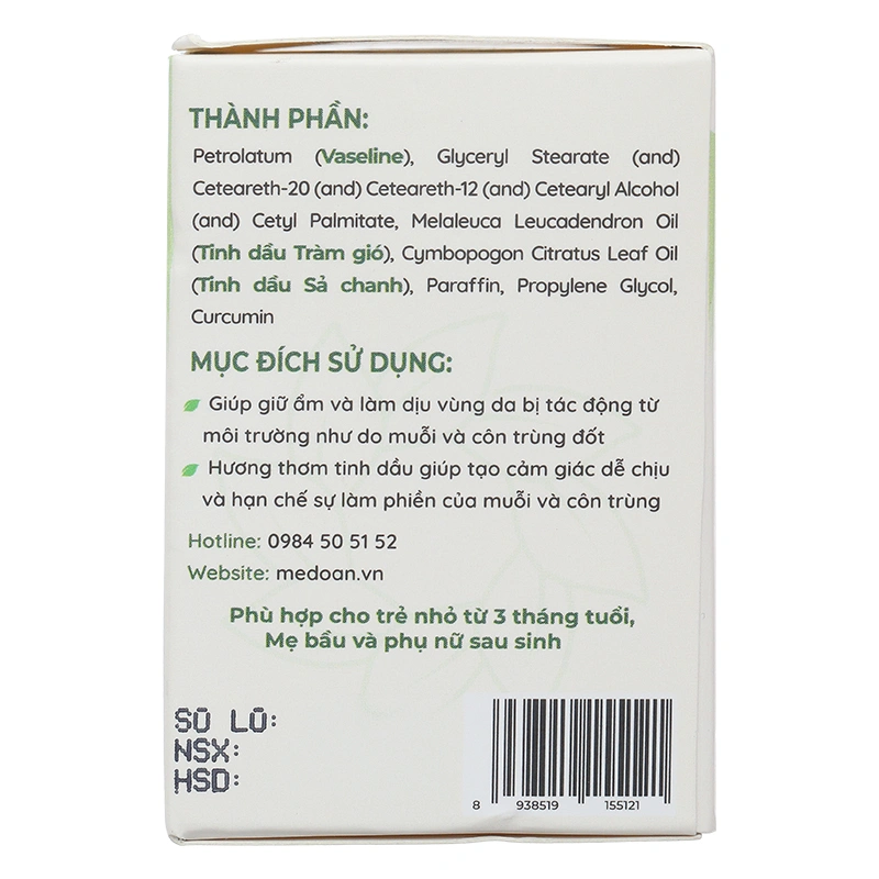 Cao chống muỗi Ola Papi 20g hương sả chanh (từ 3 tháng) 5