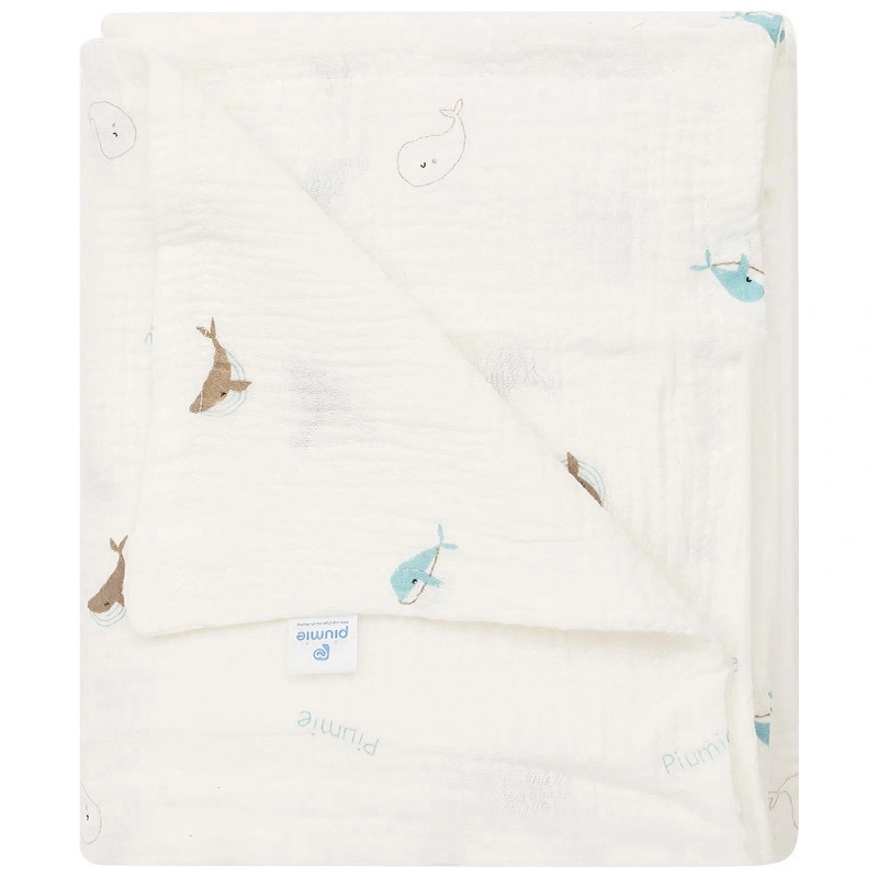 Chăn mây muslin Piumie 4 lớp 100x100 cm - Gấu nâu (từ 0 tháng) 13