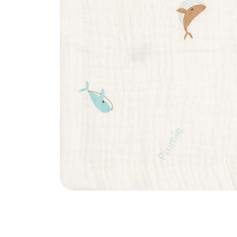 Chăn mây muslin Piumie 4 lớp 100x100 cm - Gấu nâu (từ 0 tháng) 15