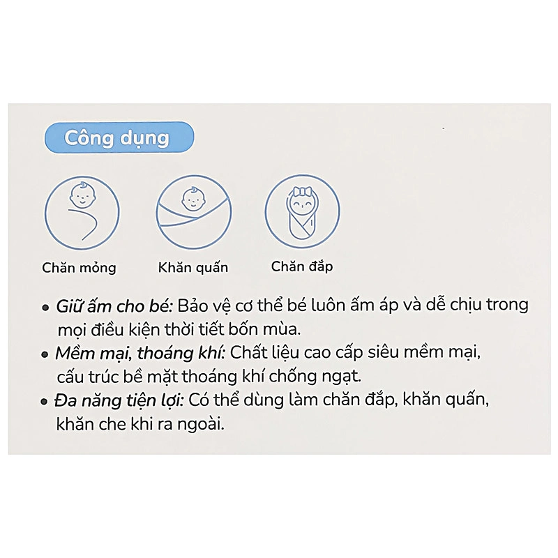 Chăn mây muslin Piumie 4 lớp 100x100 cm - Gấu nâu (từ 0 tháng) 19