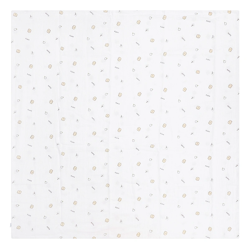Chăn mây muslin Piumie 4 lớp 100x100 cm - Gấu nâu (từ 0 tháng) 2