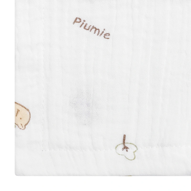 Chăn mây muslin Piumie 4 lớp 100x100 cm - Gấu nâu (từ 0 tháng) 5