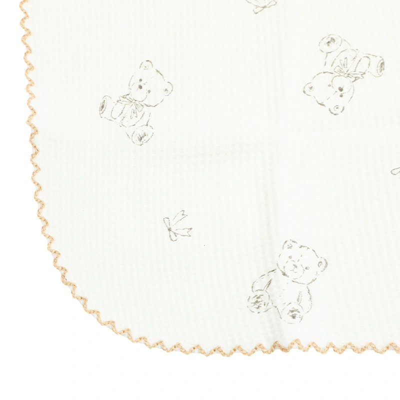 Chăn mây waffle cotton Piumie 110x110 cm - Gấu nơ hồng (từ 0 tháng) 16