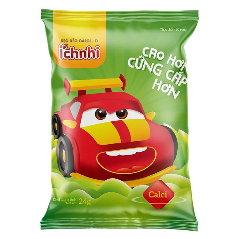 Combo 10 gói kẹo dẻo Ích Nhi bổ sung canxi hương trái cây, 24g dạng viên (từ 2 tuổi) - Giao bao bì ngẫu nhiên 4