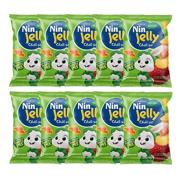 Combo 10 gói kẹo dẻo Nam Dược Nin Jelly bổ sung chất xơ - Giao bao bì ngẫu nhiên